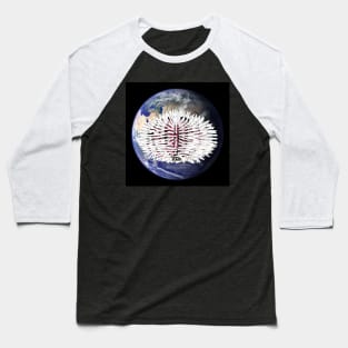 White sea urchin on planet earth Baseball T-Shirt